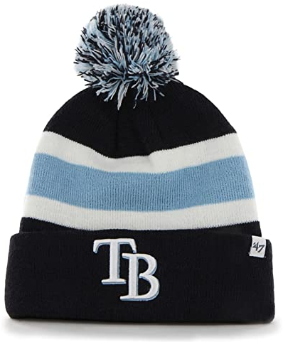 47 MLB Breakaway Strickmütze mit Bündchen, Unisex, Erwachsene, Tampa Bay Rays Marineblau, Einheitsgr��e