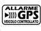 4 pezzi Adesivi Allarme GPS Veicolo Controllato sicurezza auto per Evitare i furti adesivo interno auto moto tir camion camper bici scooter(NERO)