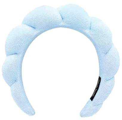 Spa-Stirnband, geschwollenes Make-up-Stirnband, Gesichts-Stirnband, Schwamm und Frottee, Stoff, Yoga, Sport, Dusche, Haarband für Mädchen und Frauen, für Hautpflege, Gesichtswäsche,