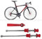KIMISS Aluminum Alloy Road, Theft Quick Release Skewers Wheels Bike Skewer,Wheel Skewers Bike Anti Release Skewer Locking Security (Red) (Red)