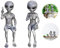 RZXBB 2 Stück Set Alien Dekoration,Aliens Figuren,UFO Garten Figur,Außerirdische Statue,gartenzwerg Lustig,Alien-Gartenstatue,Gartenfigur aus Kunstharz für Balkon Zimmer Home Dekoration Geschenke