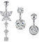 LAURITAMI Kurzes Bauchnabelpiercing 6mm Chirurgenstahl 14G Barbell Silber CZ Piercing Bauchnabel Schmuck Barbell