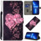 BOLELAW Hülle für Xiaomi Redmi Note 8 Pro mit [Magnetverschluss] [Flip-Funktion] [Kartenfächern] Flip Case Leder Redmi Note 8 Pro Schutzhülle Stylische Klapphülle, Rosa Pfirsichherz