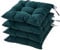 HAMO Garden Chair Cushions Outdoors Seat Pads, Set of 4, 40x40 cm, 16x16 inches (Dark Green)