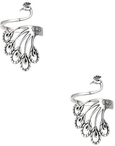 Holibanna 2 Einzigartige Verstellbare Strickmarker in Pfauenform