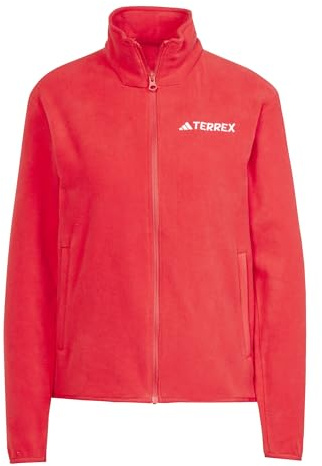 adidas Women's Terrex Multi Essentials Full Zip Fleece Jacket, pure ruby, XS