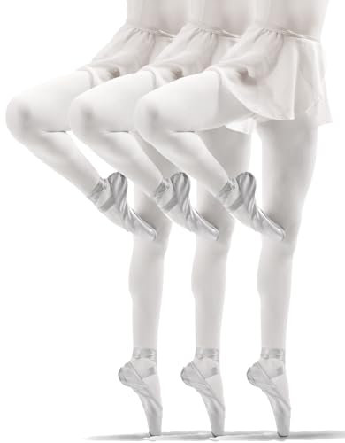 sesto senso 3er Pack Strumpfhose Mädchen Weiß 40 Den Kinderstrumpfhosen Blickdichte Mikrofaser Bunt Girl 116 122 White Weiss