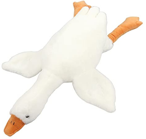 Gans Plüschtier, Weiche Süße Weiße Gans Plüschtiere Puppe Dekokissen Geburtstagsgeschenk für Kinder Plüschtiere (50cm)
