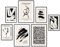 Hyggelig Home Premium Poster Set - 7 hochwertige Poster im Kunstdruck schwarz weiß beige abstrakt aesthetic - für Wohnzimmer Schlafzimmer Esszimmer Flur - Set Atelier Noir - Mit Rahmen schwarz