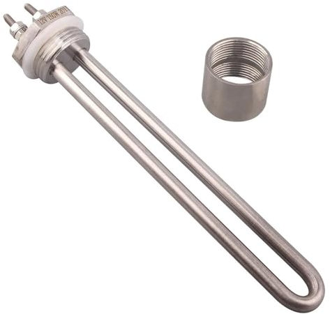 MNUPL 1pc 12v Heizelement DC Solar Widerstand U Form DN25 Elektrische Immersion Wasser Element Rohr Kessel Heizung 100w 150w 200w(with Accessories,200w)