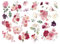 Joeyan Möbel Aufkleber, Rose Blumensträuße Rub auf Transfers für Handwerk, 2 Große Aquarell-Design 43x30cm, DIY Home Decal auf Holz Glas Metall Leinwand Porzellan Papier Kunststoff, Rosa Traum
