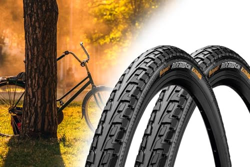 2X Fahrradreifen 28 x 1.60 Zoll Continental Ride Tour 42-622 Drahtreifen mit Pannengürtel Puncture Belt, verstärkte Karkasse, extra Kautschukeinlage