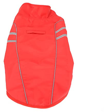 Warnweste für Hunde, Rot, Warnschutzkleidung für Hunde für Outdoor-Aktivitäten, Spaziergänge, Warnweste für Hunde, Regenmantel für Hunde, Warnschutzkleidung für Hunde, Warnweste