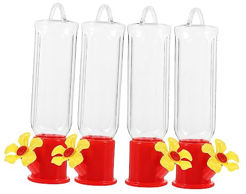 BESPORTBLE 4 Stück Hängestation Für Vogelhäuschen Vogelfutterstange Vogelhäuschen Für Draußen Wildvogelfutter Vogelfütterer Fangen Container Kleine Behälter Mit Deckel Finkenfutter Plastik