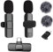 Vislla Micrófono Lavalier inalámbrico para iPhone, iPad, micrófonos inalámbricos, cancelación de ruido integrada, tiempo de trabajo de 5 horas, micrófono de solapa para YouTube/Vlogging/transmisión en