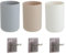 3 Pièces Gobelets pour brosses à Dents - Gobelet Salle de Bain 300ml - Plastique Alimentaire - Organisateur pour brosses à Dents - Convient pour la Salle de Bain et Le lavabo (Blanc, Gris, Marron)