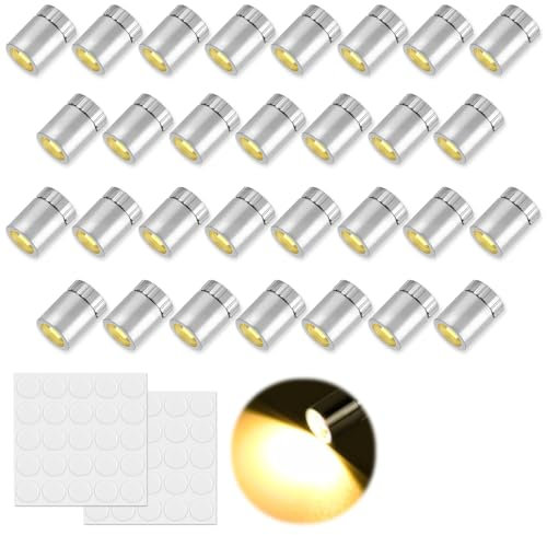 ZWQLZG 30 Stück Mini LED Lichter, LED Minilichter Lichter für Puppenhäuser, Mini Lichter zum Basteln, LED Licht für Papierlaterne, Lichter zum Selbermachen (Warmweißes Licht)