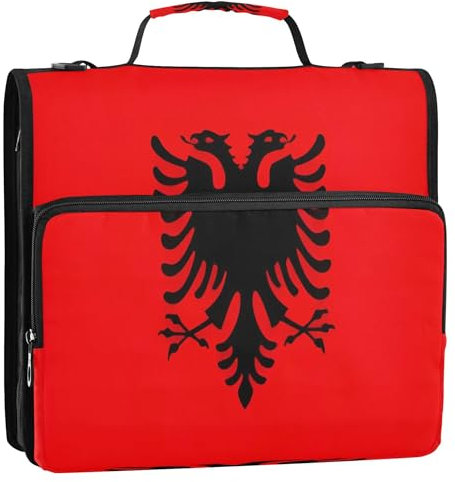 Ordner mit Albanien-Flagge, Schultaschen-Design