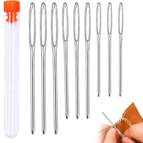 9 Stücke Sticknadeln Stumpf,Stopfnadel,Wollnadel,Stopfnadeln Mit Großem Öhr,Sticknadeln,Sticknadel,Wollnadel Zum Vernähen,Stopfnadeln,Große Nähen Nadel Für Hand Nähen Leder Handwerk