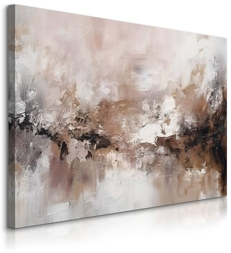 Muralo Wandbilder Gemalte Abstraktion Aufhängefertig, Kunstdruck - 40x30 cm | Leinwandbild, Modernes Design, UV-beständig - ideal für Wohnzimmer, Schlafzimmer und Büro