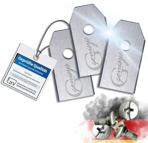 Genisys Ersatz Messer kompatibel mit Redkey MGC Mähroboter Klingen - LongLife Edelstahl - bruchsicher [DIN EN 50636 geprüft] : 30