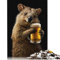 Quokka-Bier-Puzzle, schwierig, 100% recycelter Karton, Puzzle für Frauen und Männer, Vatertagsgeschenke, 1000 Teile (26 x 38 cm)