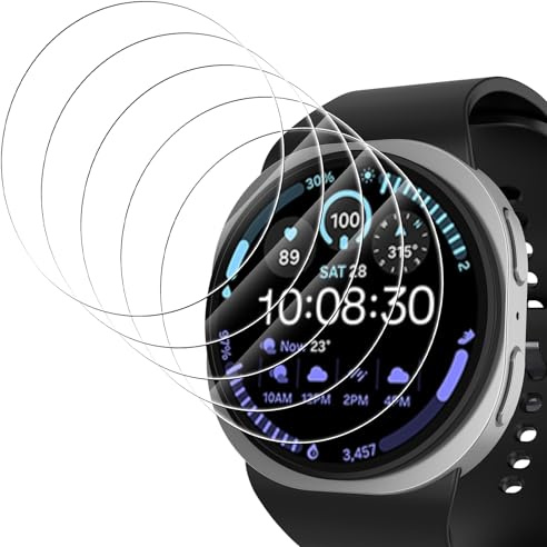 Simpeak 5Pc Screen Protector Compatible with Samsung Galaxy Watch 9 8 40mm | 9H Hardness Tempered Glass Protective Film Compatible with Galaxy Watch 9 8 40mm, Anti-Scratch, Sensitive Touch