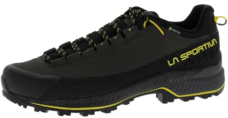 LA SPORTIVA Chaussures de randonnée basses TX5 Evo GTX imperméables et stables pour homme avec semelle extérieure adhérente et matériau extérieur en cuir nubuck, Jaune carbone, 43 EU