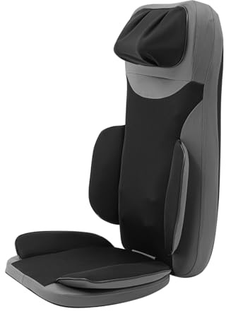 Massagesitzauflage, 42 x 36,5 x 71cm Massagesitzkissen, Massagestuhlauflage mit einstellbarer Intensität, elektrisches Massagekissen mit Wärmefunktion für Sofas, Sessel, Liegestühle, Bürostühle, Essst