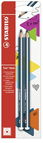 STABILO - Bleistift - Trio dick in petrol - 2er Pack - Härtegrad HB