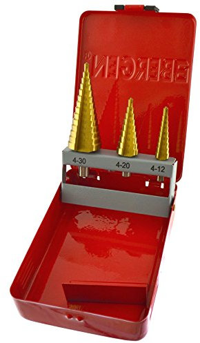 HSS Titanium Coated Step Drills/Cone Cutter/Drill Bits 3pc 4mm - 30mm AT206