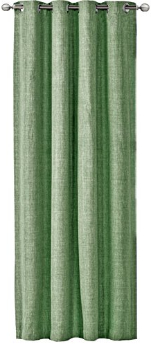 JEMIDI Vorhang Blickdicht 140x245cm - Gardine mit Ösen Anbringung - Ösenschal Dekoschal Leinen Optik - 100% Polyester für Wohnzimmer Schlafzimmer