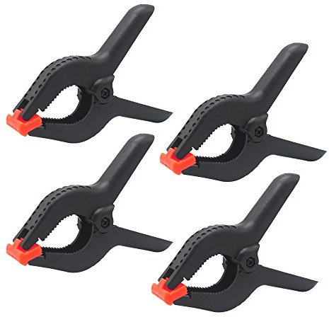 Morsetti molla, set clip da 6 pollici CESFONJER, 4pezzi morsetti in mussola plastica per impieghi gravosi per mussola sfondo, tela, carta, clip per impieghi gravosi, studio fotografico e altro ancora