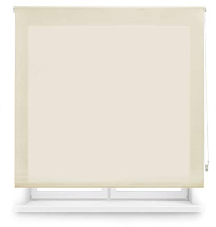 Blindecor Ara | Lichtdurchlässiges Rollo | Beige | 160 x 250 cm (BxH) | Stoffgröße 157 x 245 cm | Rollos für fenster