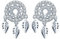 Unendlich U Fashion Traumfänger Ohrstecker 925 Sterling Silber Zirkonia Damen Mädchen Ohrringe Ohrschmuck, Silber