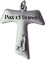 Eurofusioni Saint Francis of Assisi Tau Cross Pax et Bonum – versilberter Anhänger – H Zoll 1,26-10 Stück