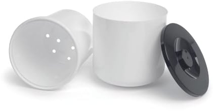 HENDI Eiseimer, BarUp, Doppelwandig, Eisbehälter, Eiskühler, 5L, ø190x(H) 200mm, Polystyren, Weiß, Schwarz