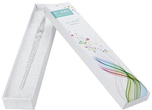 Fliyeong Niedliche Glas Dip Pen Vintage handgefertigte Glas Unterschrift Stift Elegante Kristall Dip Zeichen Geschenk Stift zum Schreiben Dekoration Zwecke B kostengünstig und langlebig