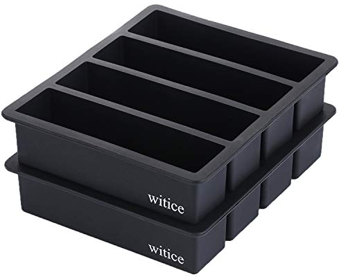 witice Silikon-Eiswürfelformen für Whisky (2er-Pack) – Butterform, mit leicht zu lösenden Eiswürfeln für Whisky und Cocktail, Lebensmittelqualität