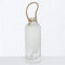 LED Deko Flasche Dekoaufsteller Glas mit Hirsch-Motiv beschneit H 32 cm