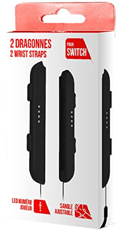 Paire de Dragonnes pour Manette Type Joycon Noire
