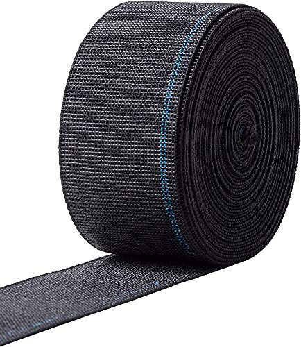 IPEA Elastischer Gurt für Sofa, Stuhl, Polster, 10 Meter Länge – Spanngurt für Sitzfläche, Rückenlehne, schwarz, 70 mm – Elastizität 90%