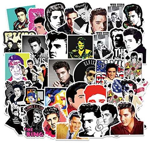 Elvis Presley Sticker Graffiti The King Funny Stickers for DIY Sticker on Travel case Laptop Skateboard 50pcs