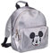 ONOMATO! Mickey Mouse Rucksack Backpack Mädchen Frauen für Groß und Klein Kinder Erwachsen, Farbe:Silber