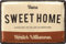 LANOLU Retro Blechschild HOME SWEET HOME, Herzlich Willkommen, Zuhause ist es am schönsten, Vintage Deko Metallschild für den Garten, Haustür oder Lieblingsplatz, Schilder mit Sprüchen 20x30 cm
