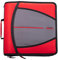 Case-it Mighty D-146 D-146 Aktenordner mit Reißverschluss, 7,6 cm O-Ringe, 600 Blatt Kapazität, 5 Fächer, Fächer, mehrere Taschen und Aufbewahrungs-Organizer, Schultergurt, Rot