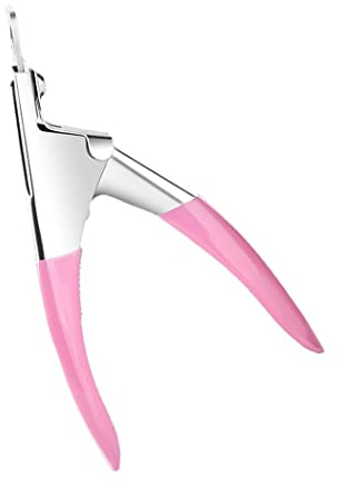 1 Stück Falsche Nagelknipser Maniküre Werkzeug Nägel Clipper Kit Nagel Catcher Trimmer Rostfrei Edelstahl für Nagelstudio & Privatgebrauch rosa