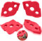 4 Pezzi Modelli Radius Jig Router Templates, R5 / R40 Angolo Angoli ​Arrotondati Raggio Quick-jig Router Modelli, Falegname Semicircle Templates Positioning, per Fresatura del Legno (Arancione)