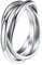 QKEPCY Angst Ringe für Damen Kreuz Angst Spinning Ringe Edelstahl Knoten Infinity Fidget Ring Dünne Stapelbarer Ringe für Anti Stress Anxiety Zappel Ringe Schmuck Geschenk (10, Silber)