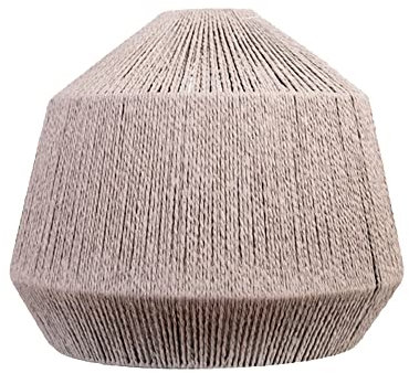 MiniSun | Grey Large Modern Woven Rope Ceiling Pendant Light Shade | Pendant Lights, Home Décor & Improvement Essential | Includes Bulb [3000K Warm White] | 450mm Shade Width